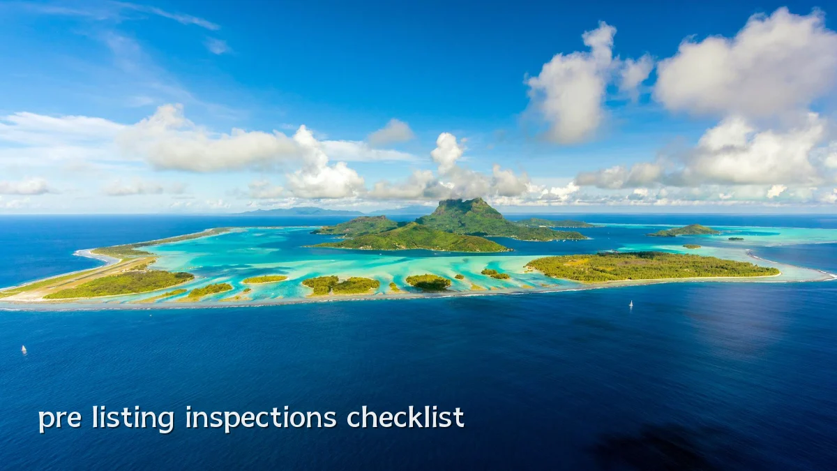 pre listing inspections checklist