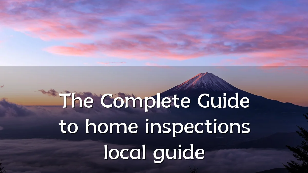The Complete Guide to home inspections local guide