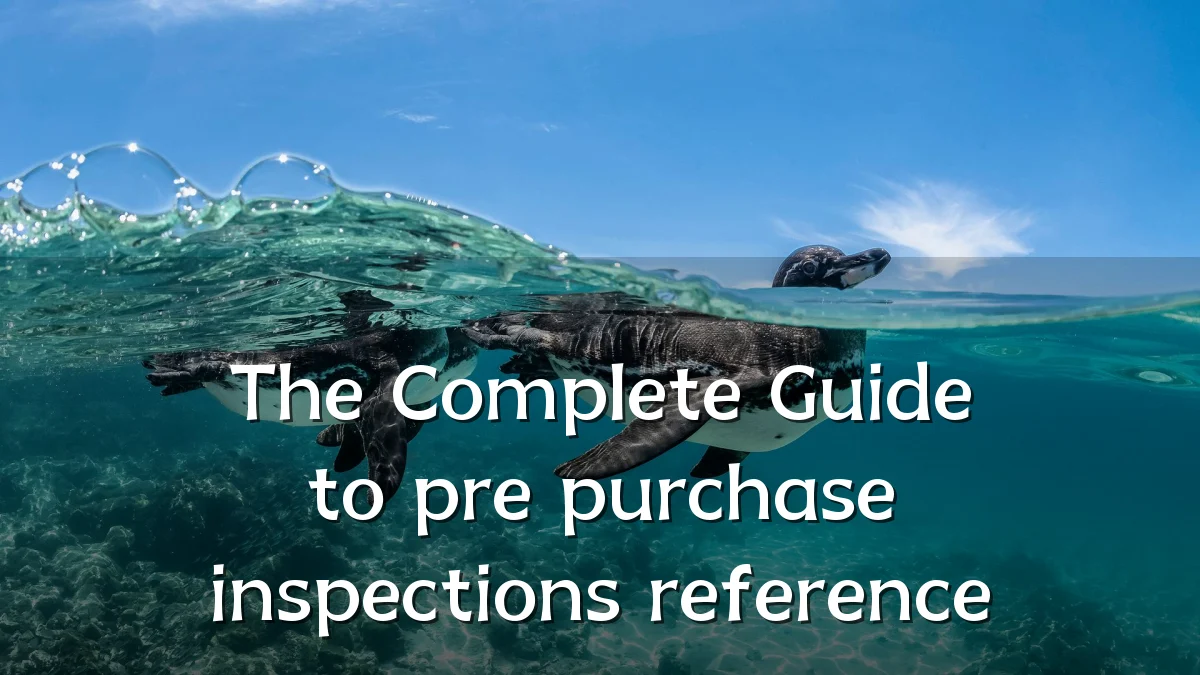 The Complete Guide to pre purchase inspections reference
