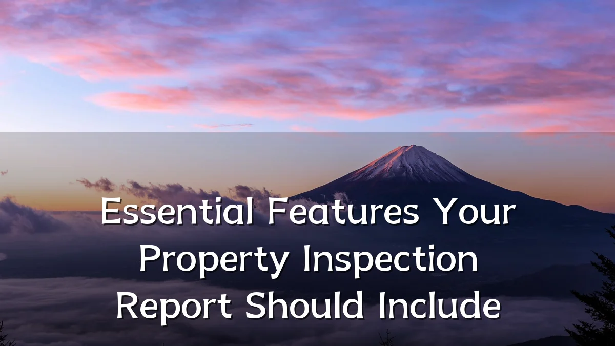 Essential Features Your Property Inspection Report Should Include