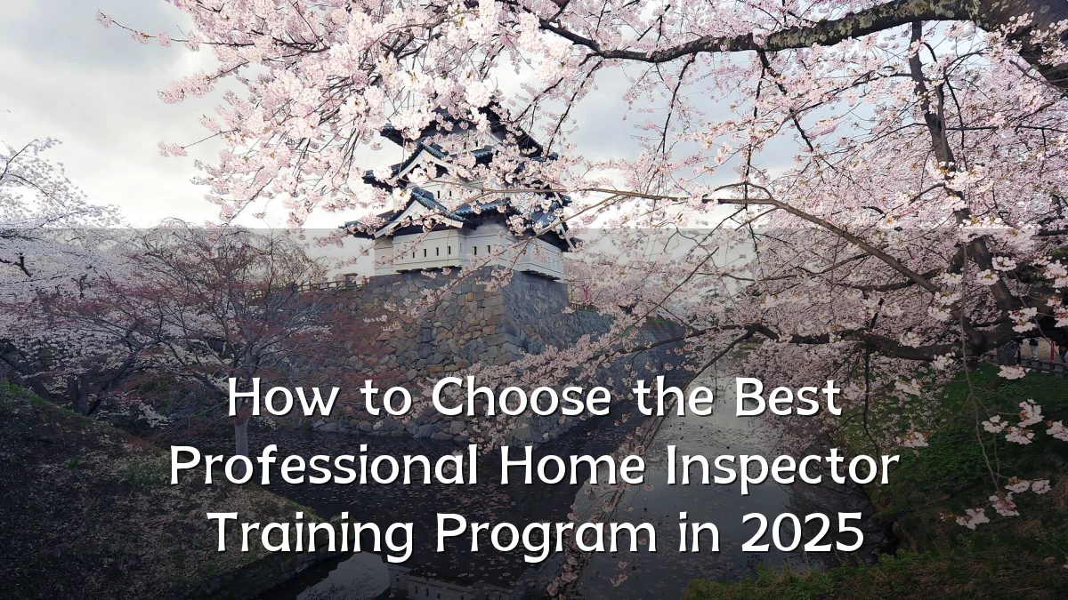 How to Choose the Best Professional Home Inspector Training Program in 2025