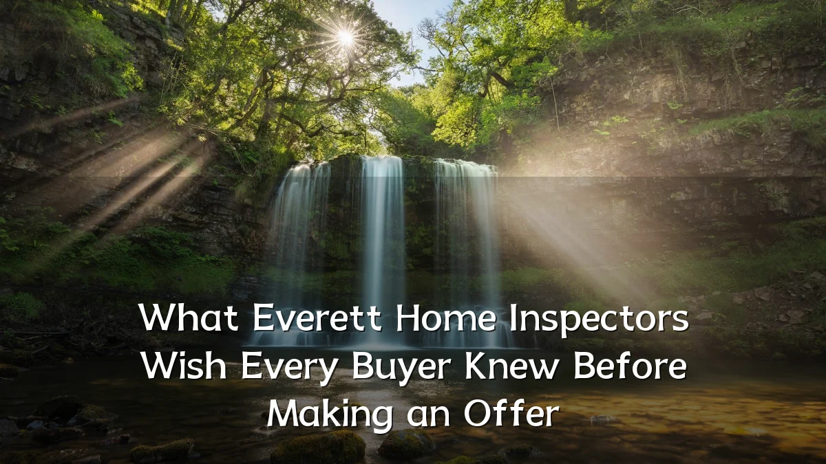 What Everett Home Inspectors Wish Every Buyer Knew Before Making an Offer