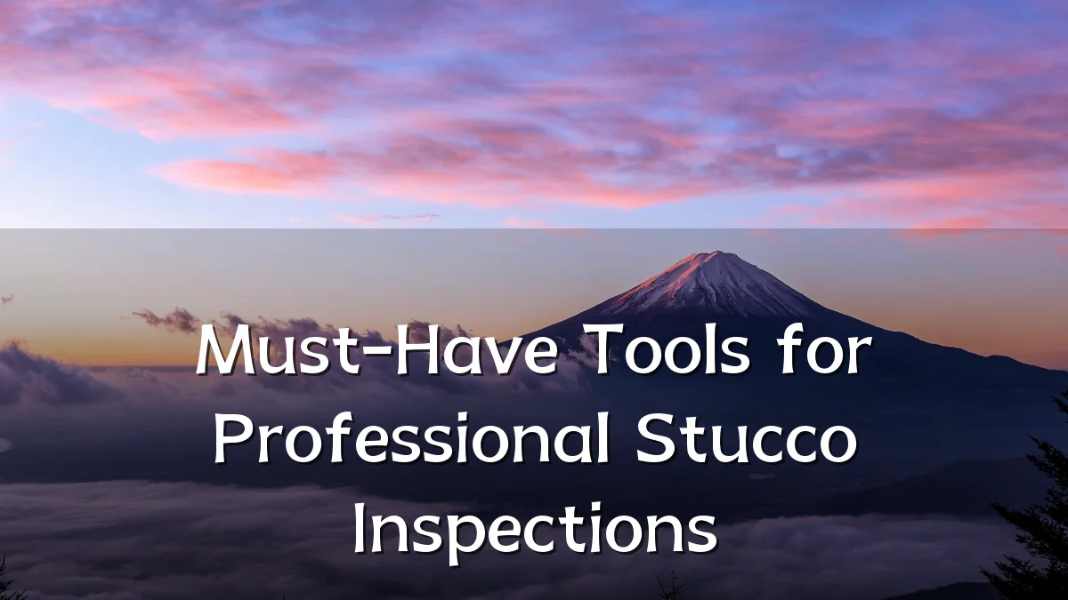 Must-Have Tools for Professional Stucco Inspections