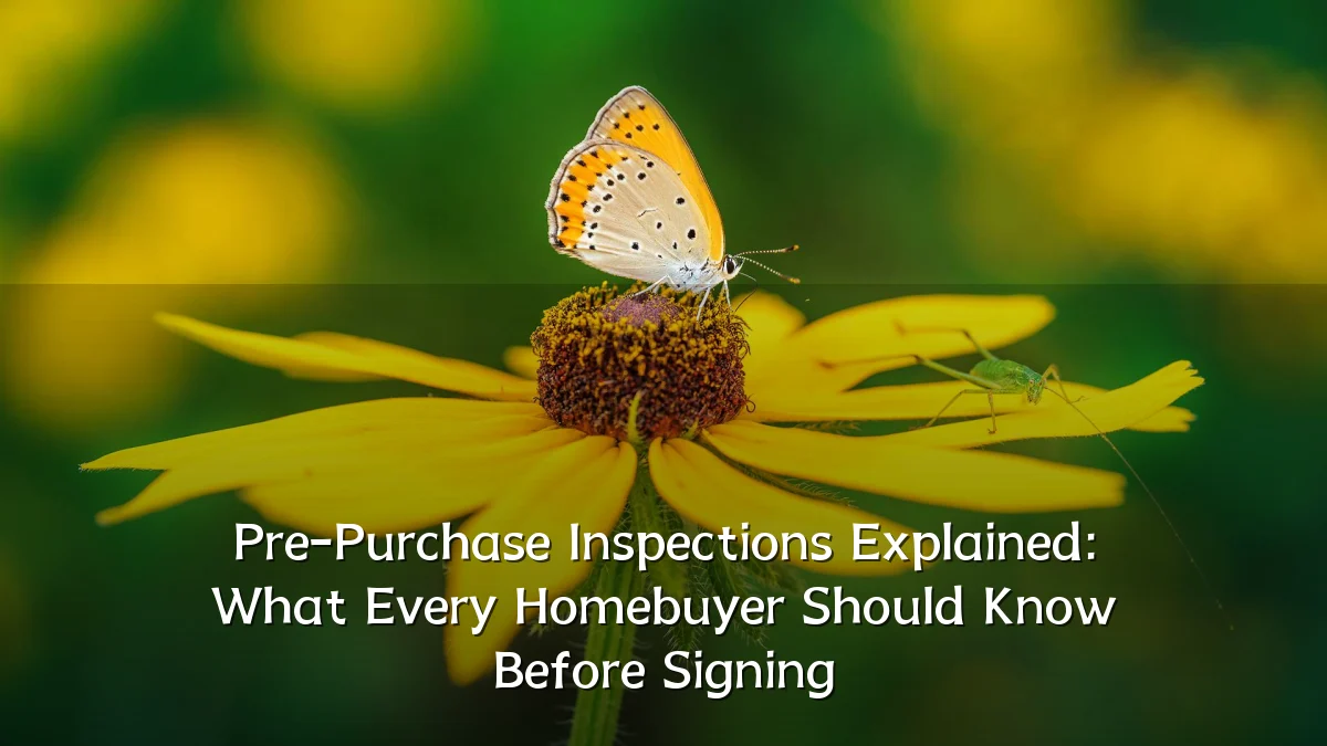 Pre-Purchase Inspections Explained: What Every Homebuyer Should Know Before Signing