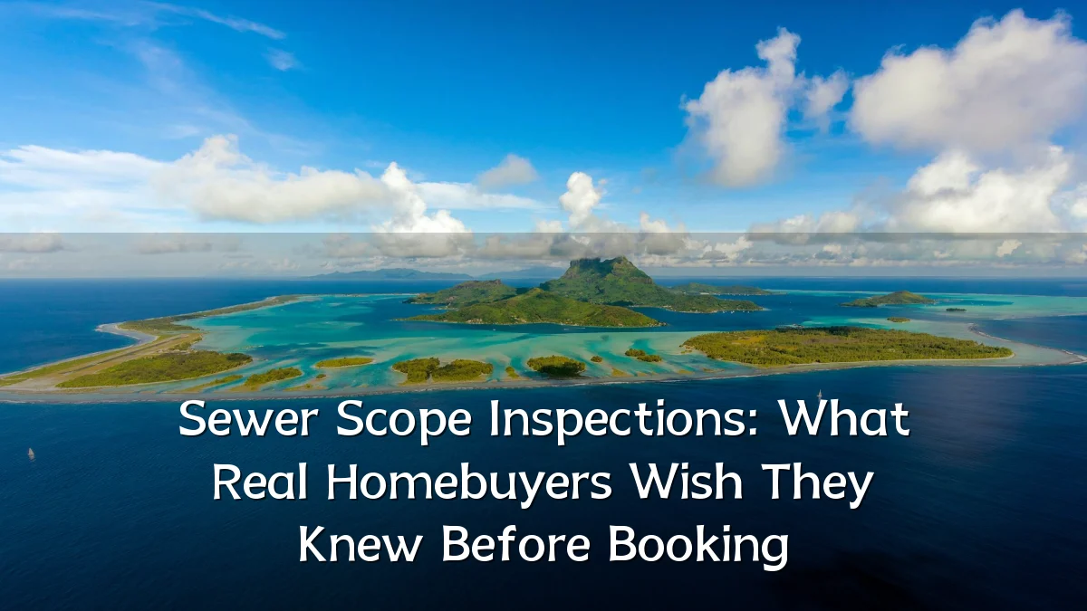 Sewer Scope Inspections: What Real Homebuyers Wish They Knew Before Booking