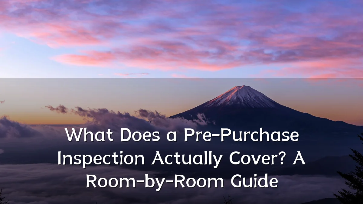 What Does a Pre-Purchase Inspection Actually Cover? A Room-by-Room Guide