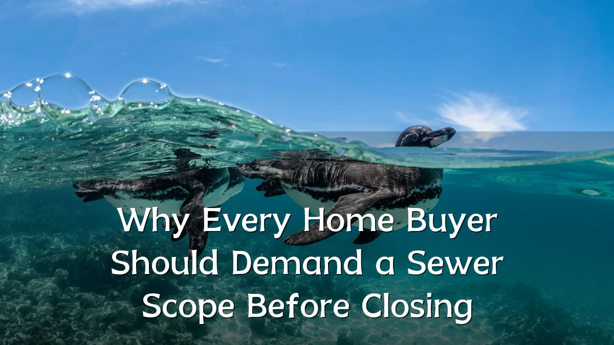 Why Every Home Buyer Should Demand a Sewer Scope Before Closing